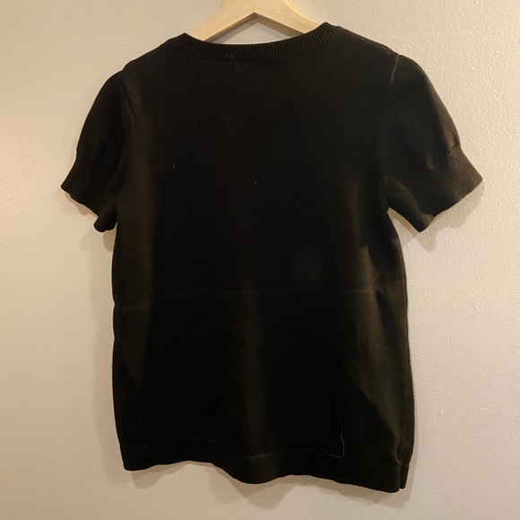 APC Black Knit Short Sleeve Sweater - Picture 3 of 3